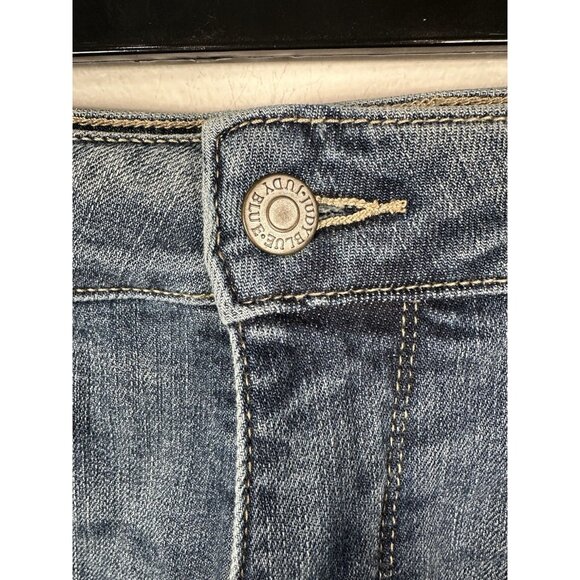 Judy Blue High Waist Jean Shorts Size 2xl Raw Hem Style #150235 Denim Stretch - Picture 3 of 8
